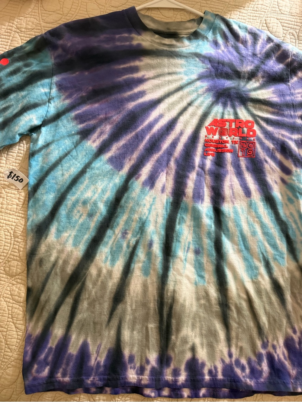 Astroworld Tie-Dye Short Sleeve T-Shirt - Blue & Purple